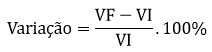 Variação percentual - porcentagem