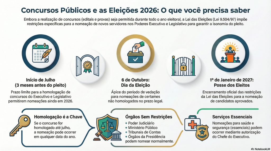 Concursos públicos e as eleições 2026: o que fica proibido