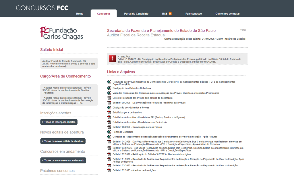 Sefaz SP: aberto prazo para recursos!