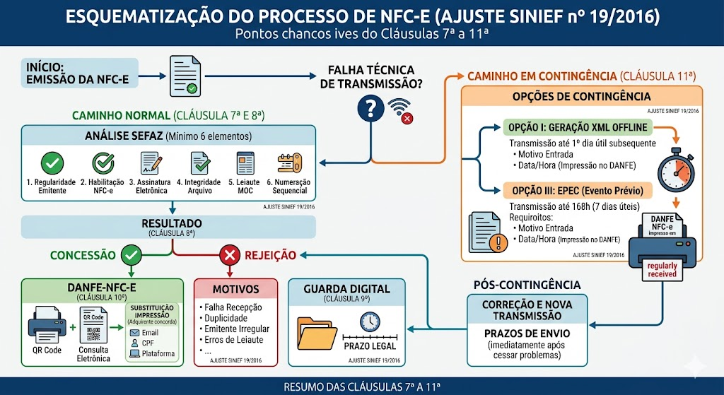 Ajuste SINIEF N/]19/2016 cláusulas 7-11.