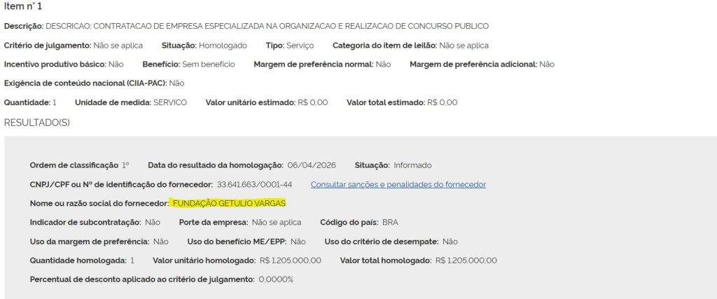 Concurso Seplag RJ 2026: FGV é a banca!
