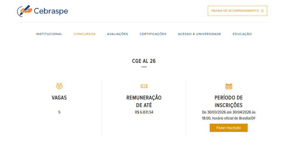 CGE AL portal da banca