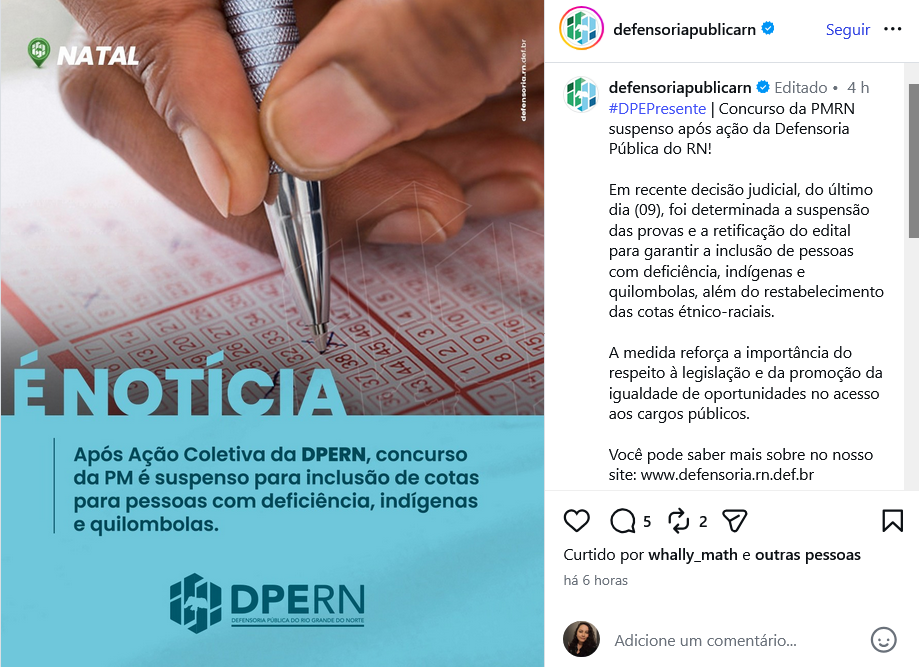 Concurso PM RN suspenso