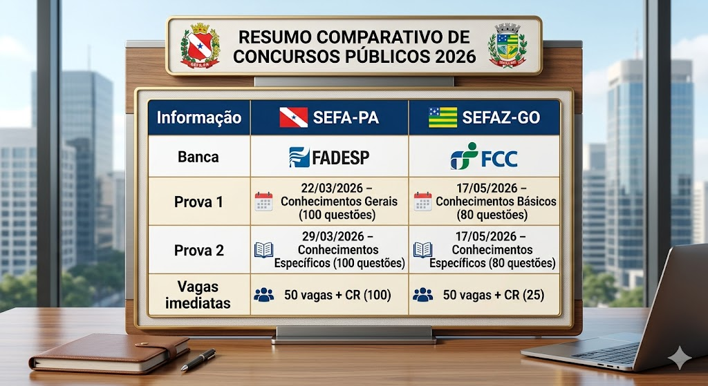 Conciliar SEFA/PA e SEFAZ/GO
