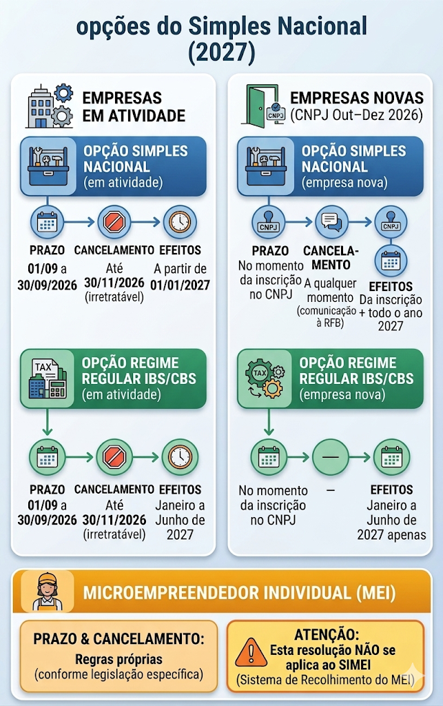 Resolução CGSN nº 186/2026 - opção pelo Simples Nacional