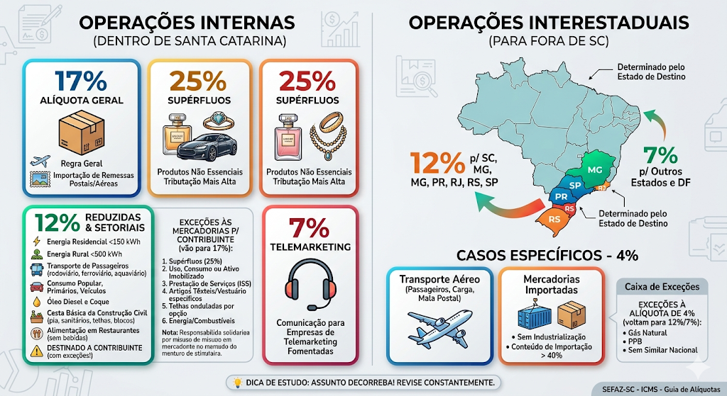 Alíquotas do ICMS-SC