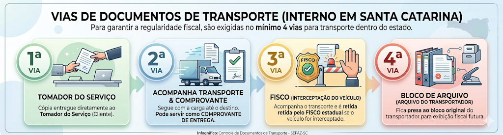 Vias para transporte interno em SC