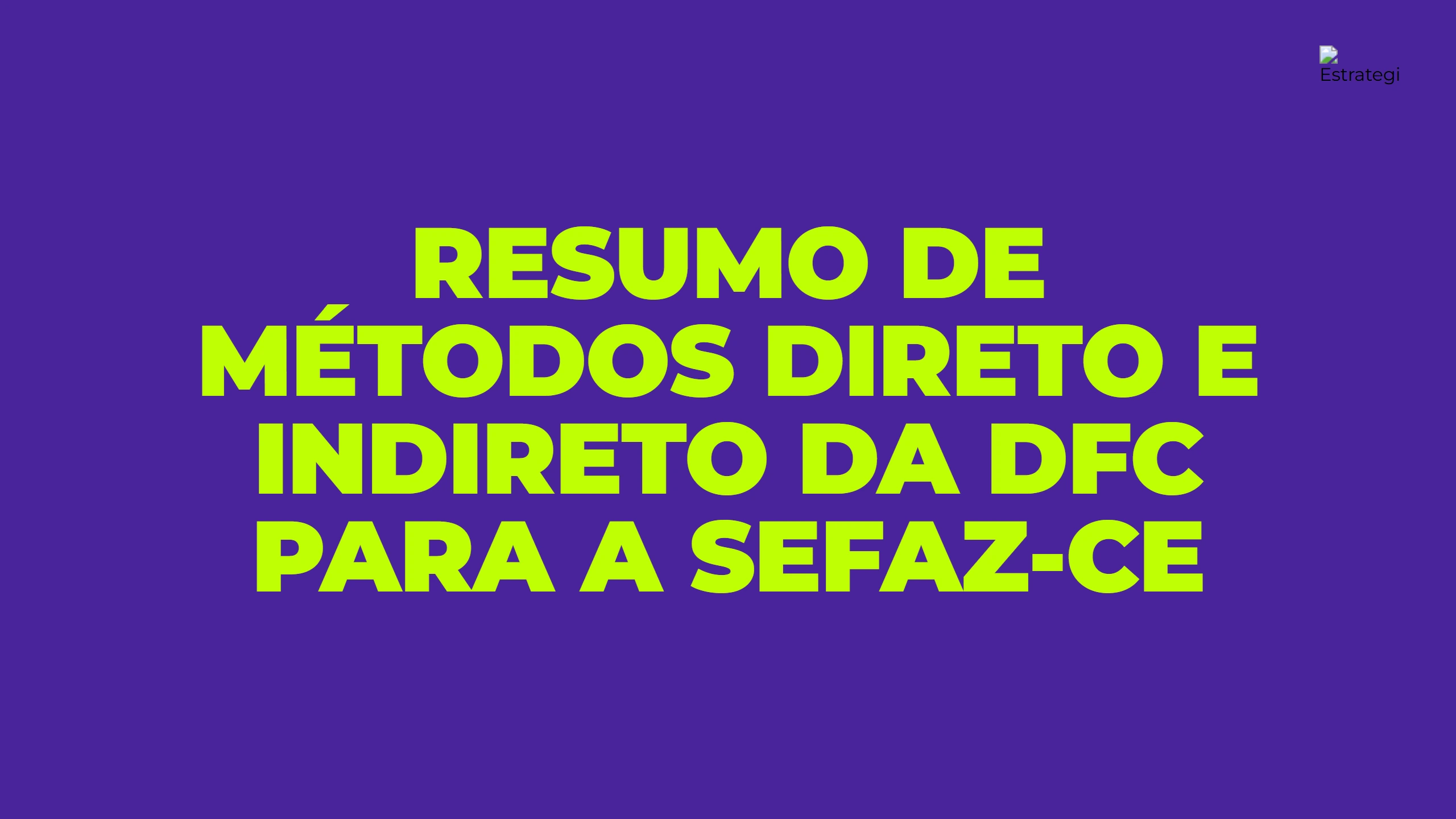 Resumo de métodos direto e indireto da DFC para a