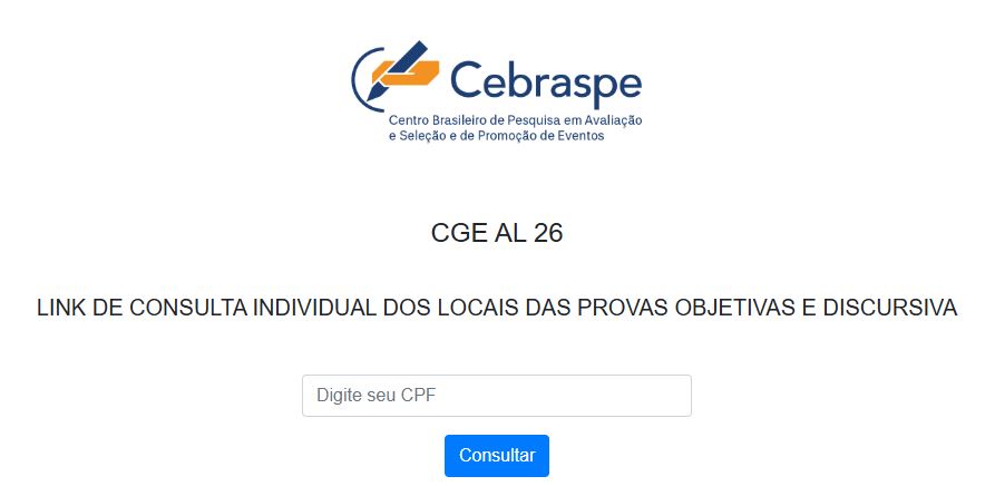 Concurso CGE AL: Cebraspe divulga os locais de prova