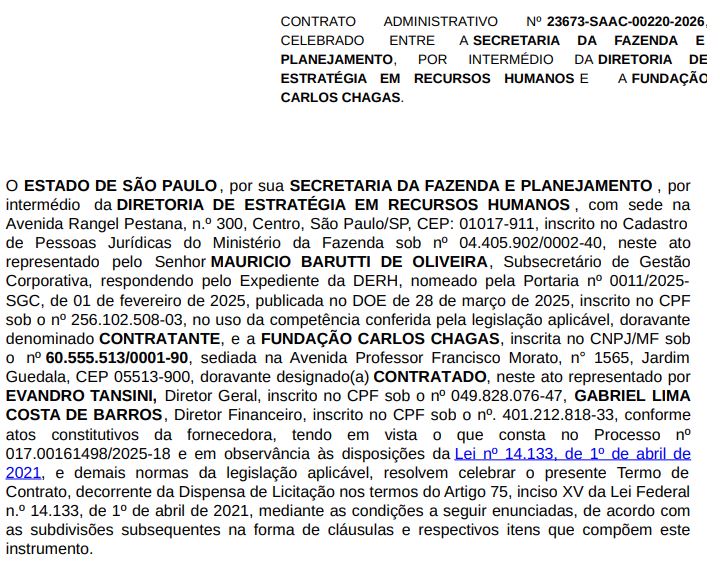 Concurso Sefaz SP: publicado o contrato com a banca FCC