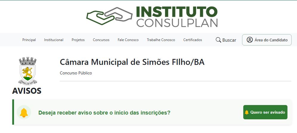 Concurso Câmara de Simões Filho BA: edital iminente!