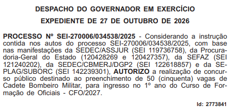Concurso Bombeiro RJ: autorizadas 50 vagas para Oficial!